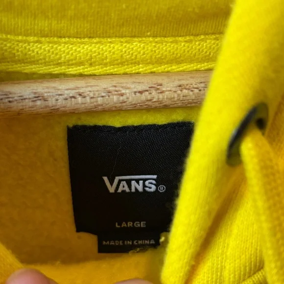 Vans Vibrant Yellow T & C Surf Designs Hoodie with Colorful Sleeves - Picture 2 of 8
